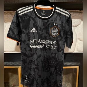Adidas Black and White Houston Dynamo FC Men's Jersey